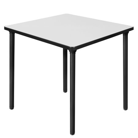 REGENCY Kee Folding Tables, 30 W, 30 L, 29 H, Wood, Metal Top, White TBF3030WHBK